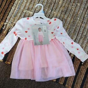 Lily & Dan Girls' Pink Heart Tulle Casual Dress